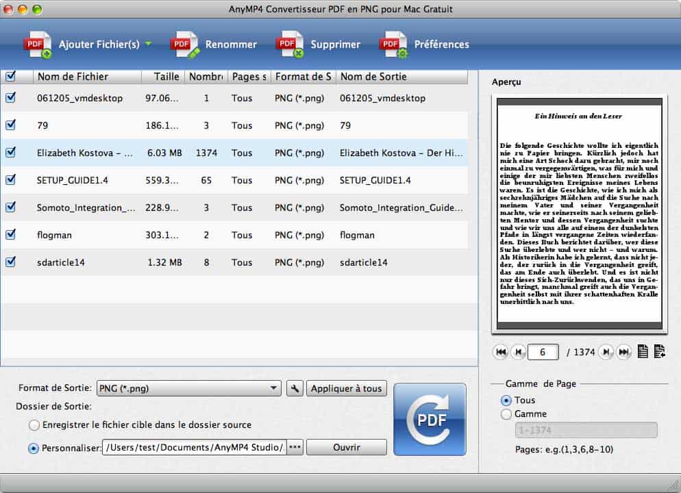 Convertisseur PDF en PNG pour Mac Gratuit