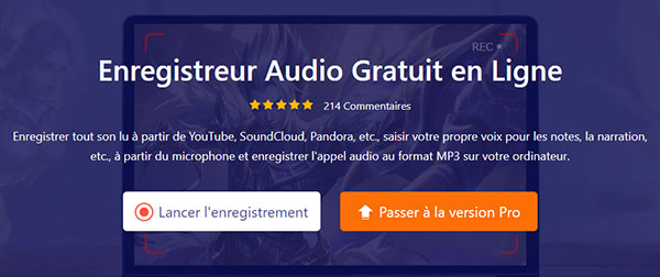Enregistrer un livre audio avec AnyMP4 Enregistreur Audio Gratuit