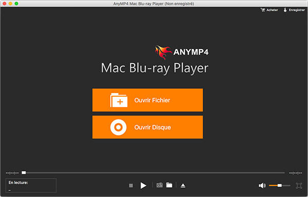 Interface de Mac Blu-ray Player