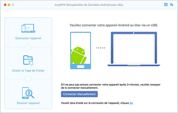 Interface de Mac Récupération de Données Android