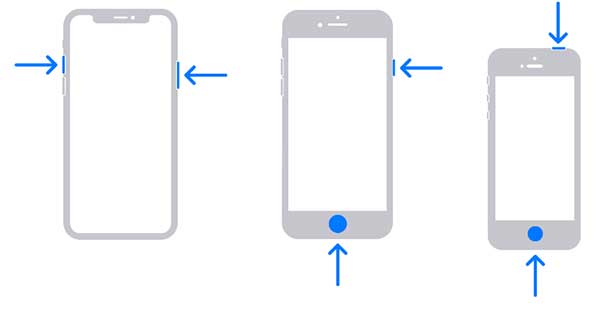 Faire une capture d'écran iPhone avec la combinaison de touches
