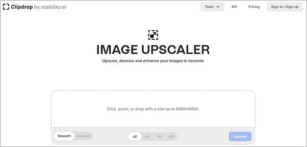 Clipdrop image upscaler