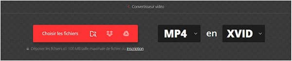Convertir MP4 en XVID en ligne gratuitement
