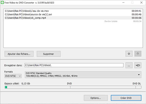 Convertir DivX en DVD sur Windows avec Free Video to DVD Converter
