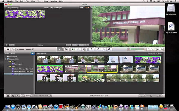 Montage vidéo MP4 sur iMovie