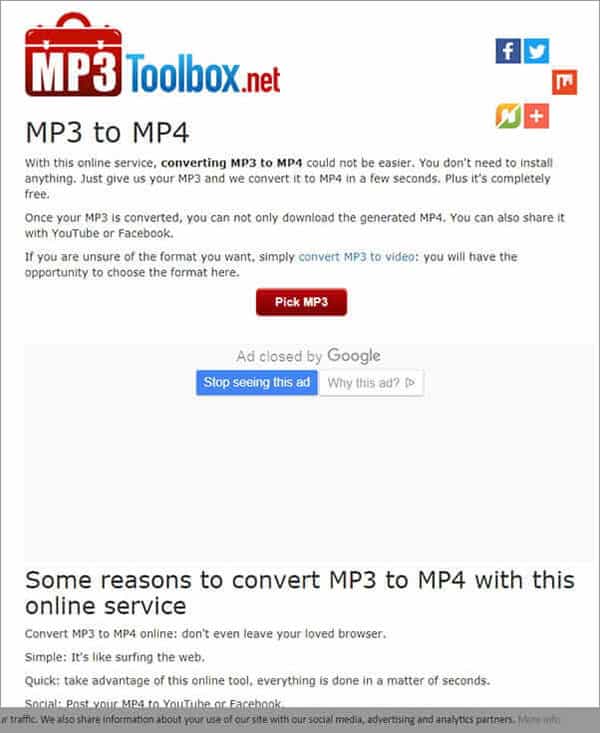 Convertir MP3 en MP4 avec MP3Toolbox