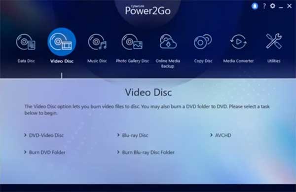 Logiciel de gravure Blu-ray : Power2Go