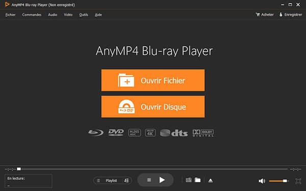 L'interface d'AnyMP4 Blu-ray Player