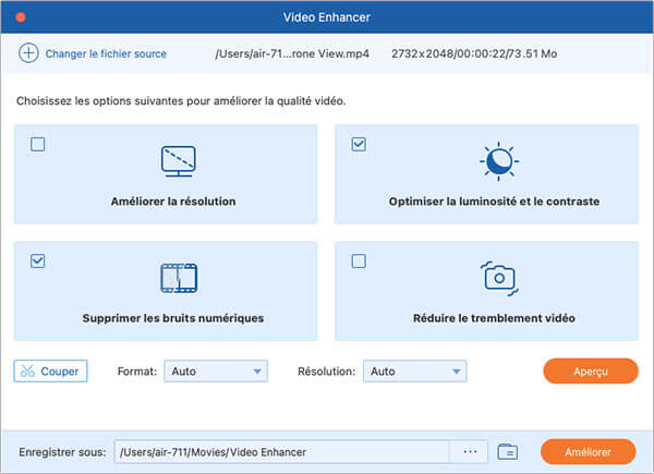 Améliorer une vidéo
