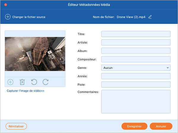 Éditer les métadonnées d'une vidéo