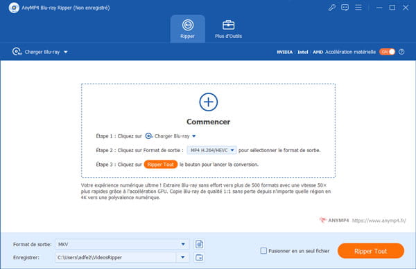 L'interface d'AnyMP4 Blu-ray Ripper