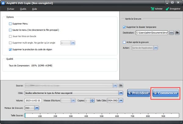 Commencer à transformer DVD en ISO