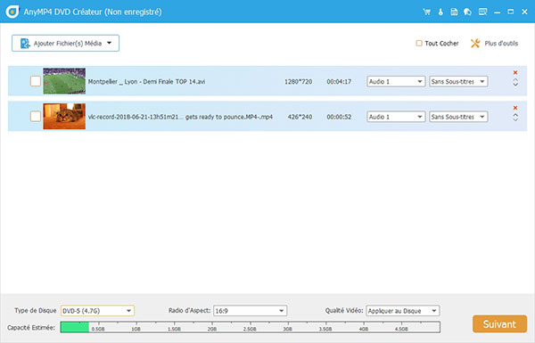 Charger les fichiers MP4 dans DVD Créateur