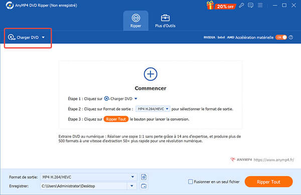 Interface de AnyMP4 DVD Ripper 