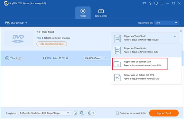 Ripper vers un dossier DVD