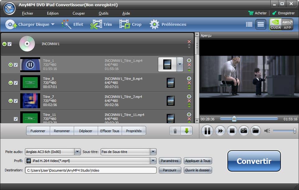 AnyMP4 DVD iPad Convertisseur