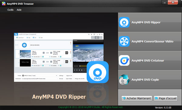 Interface d'AnyMP4 DVD Trousse
