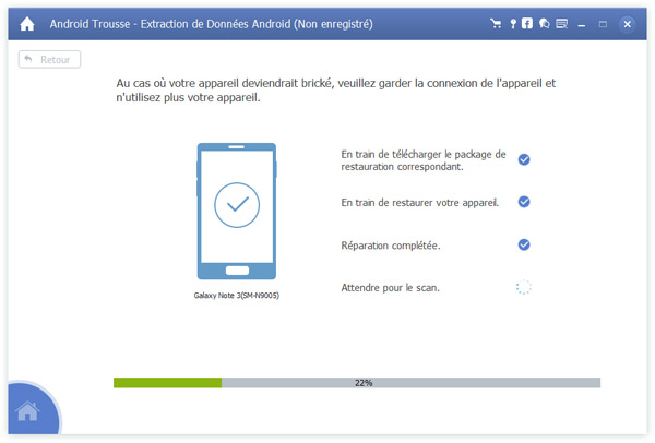 Détecter l'appareil Android cassé