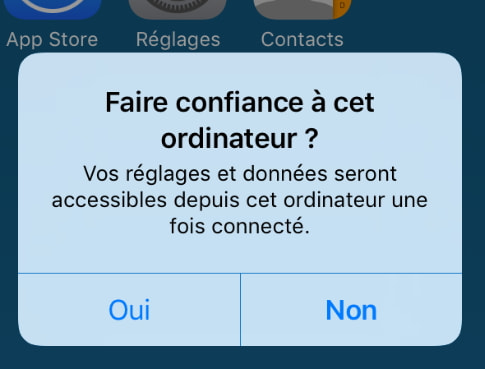 Faire confiance iPhone à l'ordinaire