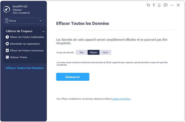 Effacer Toutes les Données