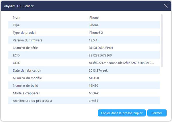 Plus d'informations de iPhone