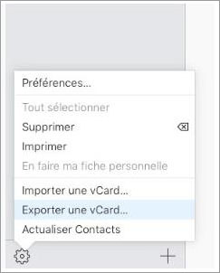 Exporter les contacts sur iCloud vers PC