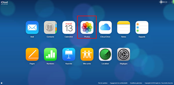Ouvrir Photos iCloud