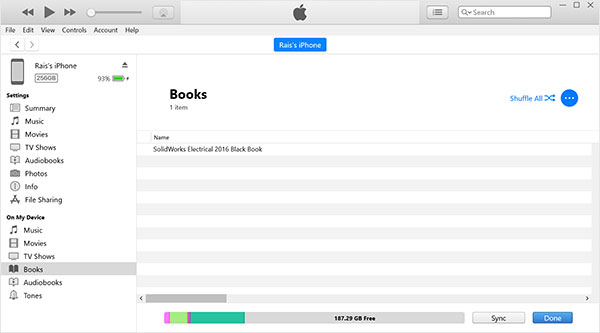 Transférer les fichiers EPUB sur iPhone ou iPad avec iTunes