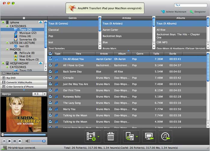 AnyMP4 Transfert iPad pour Mac