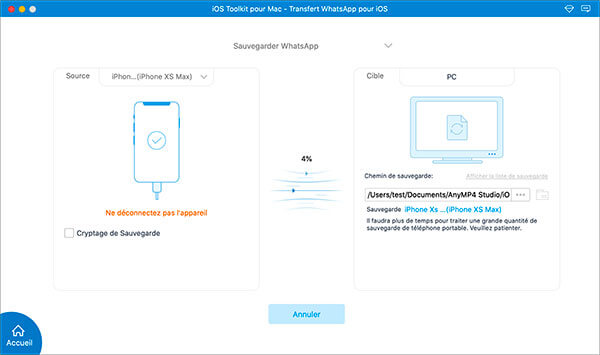 Sauvegarder WhatsApp sur Mac