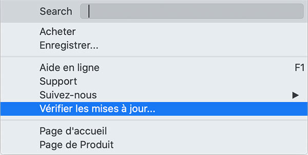 Vérifier la mise à jour