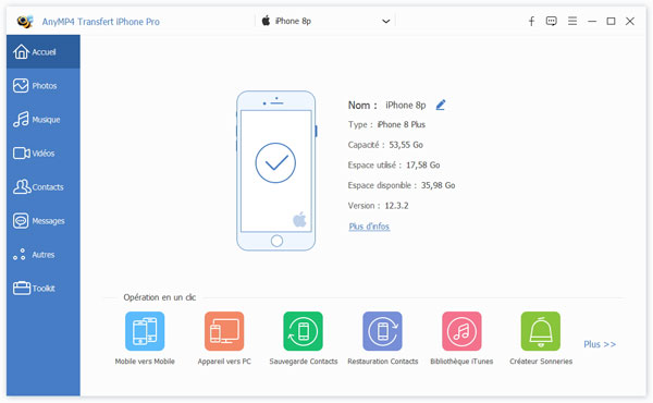 Connecter iPhone au logiciel de supprimer des contacts iPhone