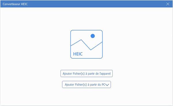 Ajouter les images HEIC dans le convertisseur HEIC