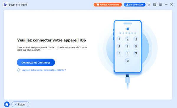 Connecter votre appareil à l'ordinateur pour supprimer MDM