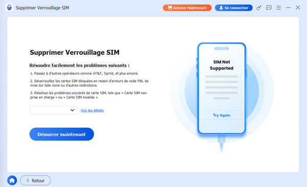 Supprimer Verrouillage SIM