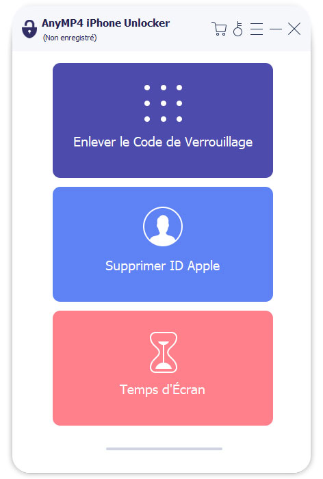 L'interface d'AnyMP4 iPhone Unlocker