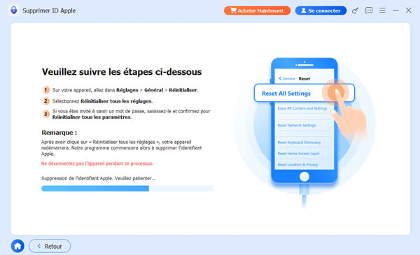 Réinitialiser tous les réglages