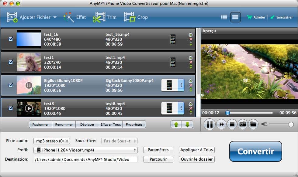 AnyMP4 iPhone Vidéo Convertisseur pour Mac