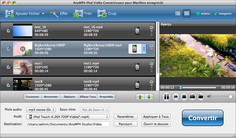 AnyMP4 iPod Vidéo Convertisseur pour Mac