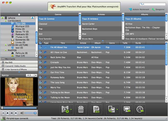 AnyMP4 Transfert iPod pour Mac Platinum