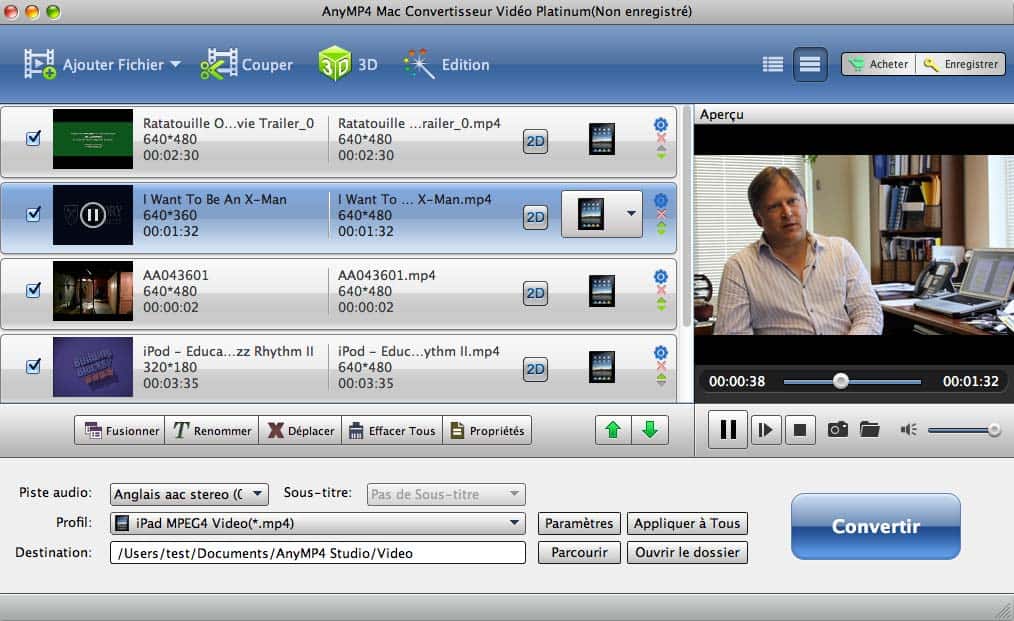 AnyMP4 Mac Vidéo Convertisseur Platinum
