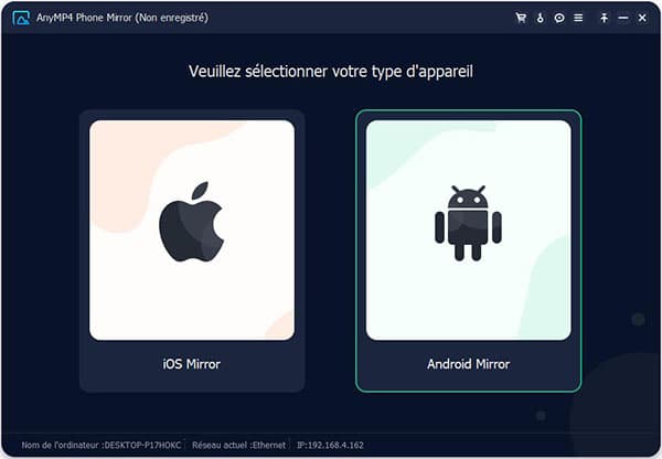 Choisir Android Mirror