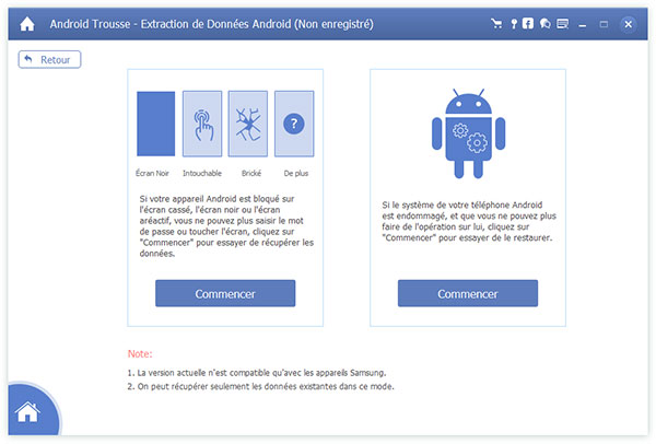 Commencer Extraction de Données Android