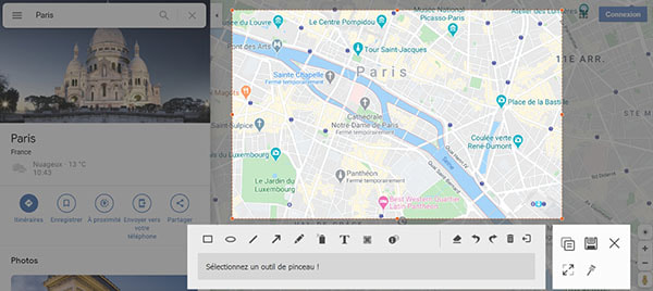 Faire une capture d'écran de Google Maps avec un logiciel de capture d'écran