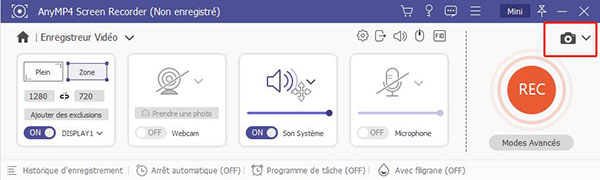 Capturer l'écran avec AnyMP4 Screen Recorder