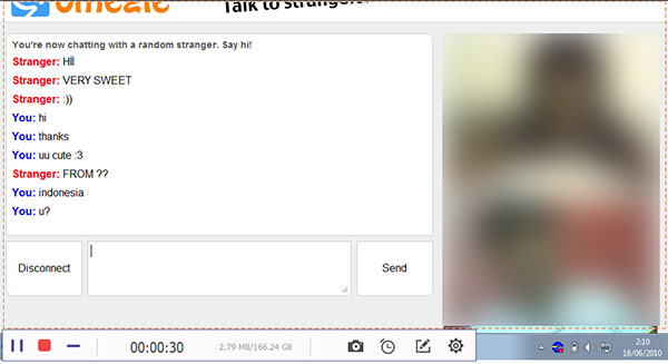 Enregistrer une vidéo Omegle