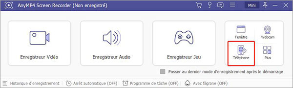 Lancer la fonction d'Enregistreur Téléphone