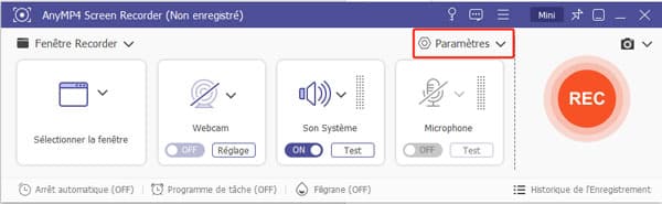 Fenêtre Recorder