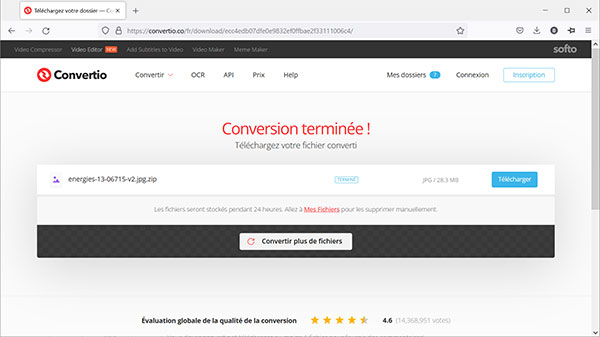 Convertio - Conversion PDF vers JPG