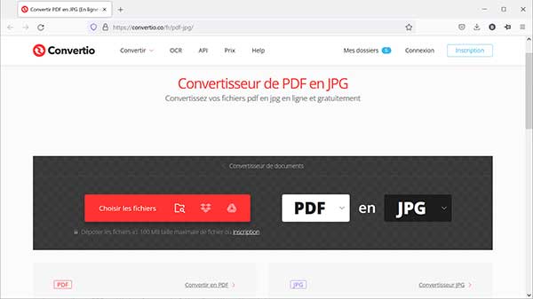 Convertio - Convertisseur PDF en JPG